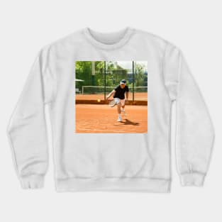 Active senior man playing tennis (F024/8848) Crewneck Sweatshirt